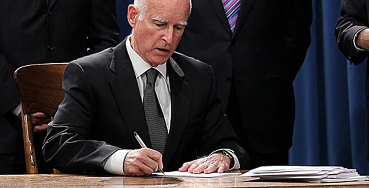 Governor Brown Signing Bill