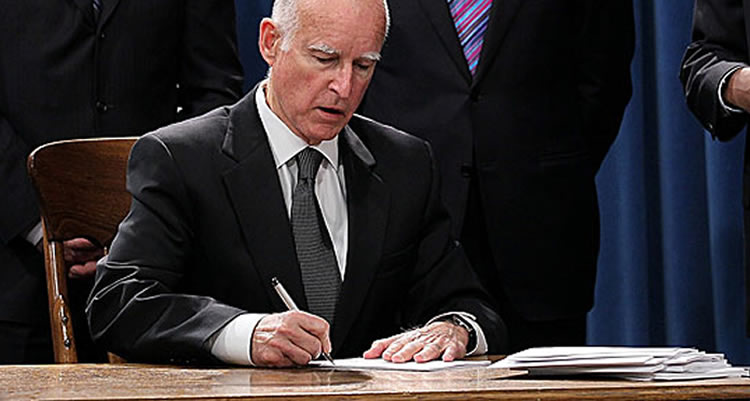 Governor Brown Signing Bill
