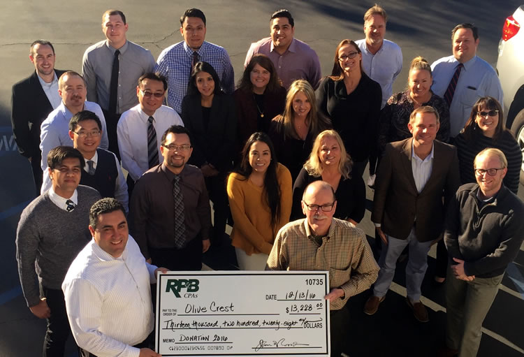 RP&B donates to Olive Crest